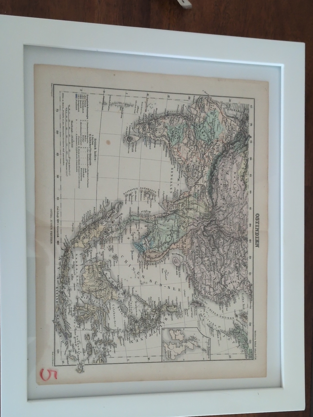 Vintage Framed Map